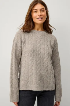 Ellos Collection Kabelstrikket Pullover^Dame Basistøj|Trøjer & Cardigans