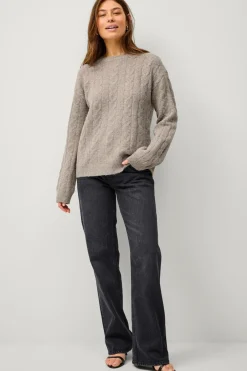 Ellos Collection Kabelstrikket Pullover^Dame Basistøj|Trøjer & Cardigans