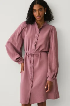 New Collection Kjole med flæsekant Dame Kjoler
