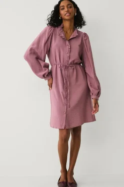 New Collection Kjole med flæsekant Dame Kjoler
