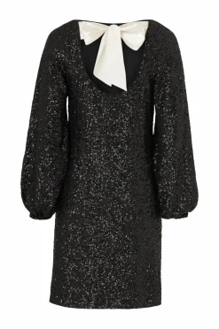 Sale Collection Kort pailletkjole med en sløjfe Dame Kjoler