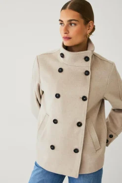 Sale Collection Kort dobbeltradet frakke Dame Jakker & Frakker