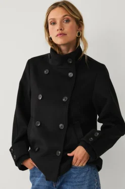 Clearance Collection Kort dobbeltradet frakke Dame Jakker & Frakker