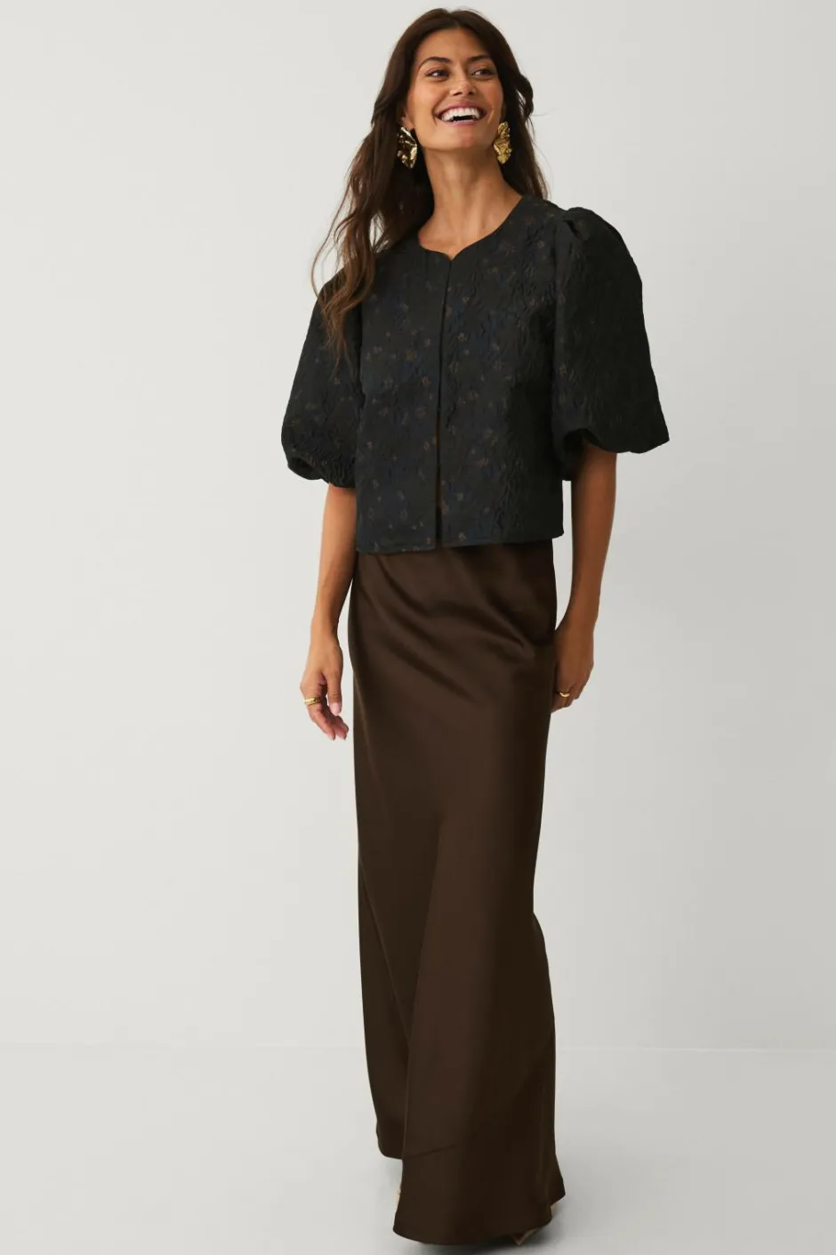 Outlet Collection Kort blusejakke med blomstermønster Dame Blazere & Veste