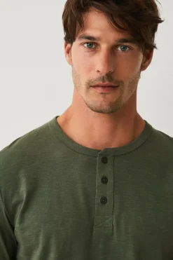 Ellos Collection Langærmet t-shirt med knaplukning^ T-Shirts & Tanktoppe