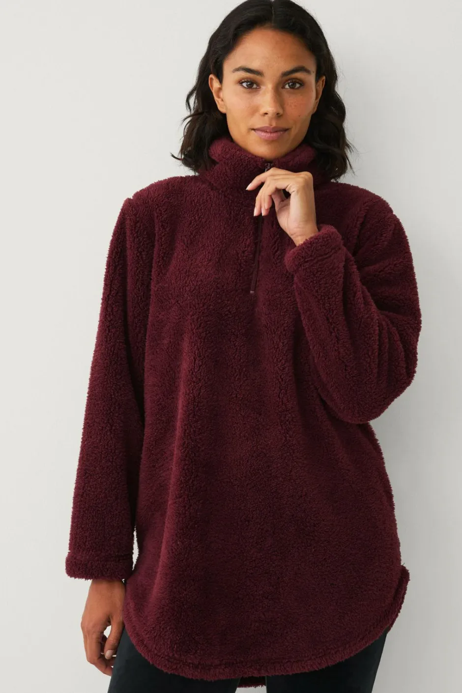 Hot Collection Lang trøje i pile Dame Loungewear & Homewear