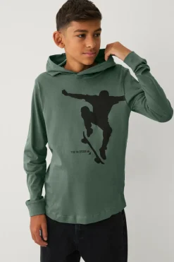 Ellos Collection Langærmet t-shirt med hætte^Børn Toppe & T-Shirts