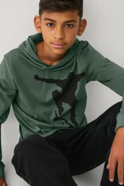 Ellos Collection Langærmet t-shirt med hætte^Børn Toppe & T-Shirts