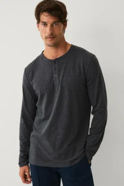 Ellos Collection Langærmet t-shirt med knaplukning^ T-Shirts & Tanktoppe