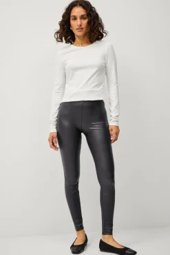 Discount Collection Leggings i imiteret læder Dame Basistøj|Tights & Leggings