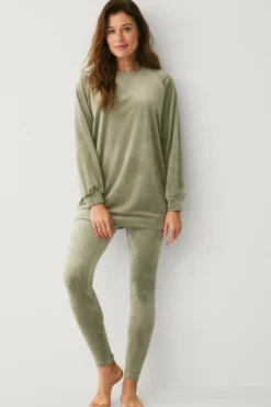 Clearance Collection Leggings i velour Dame Loungewear & Homewear|Tights & Leggings