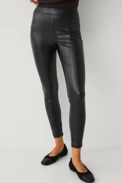 Hot Collection Leggings i imiteret læder Dame Tights & Leggings