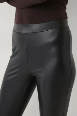 Hot Collection Leggings i imiteret læder Dame Tights & Leggings