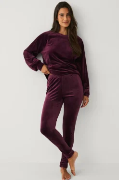 Ellos Collection Leggings i velour^Dame Loungewear & Homewear|Tights & Leggings