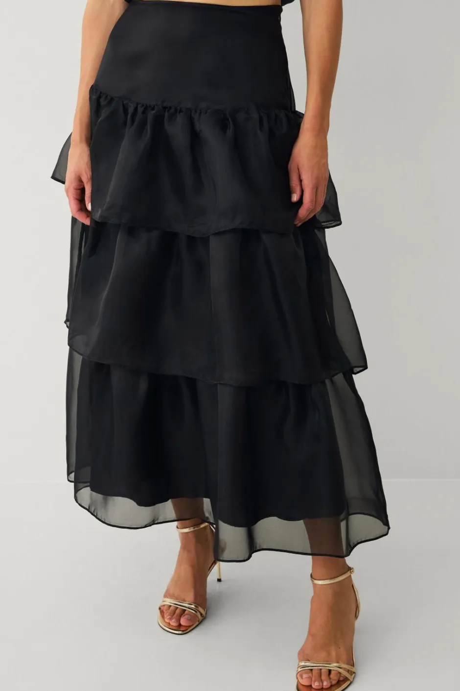 Ellos Collection Maxi nederdel med volanter^Dame Nederdele
