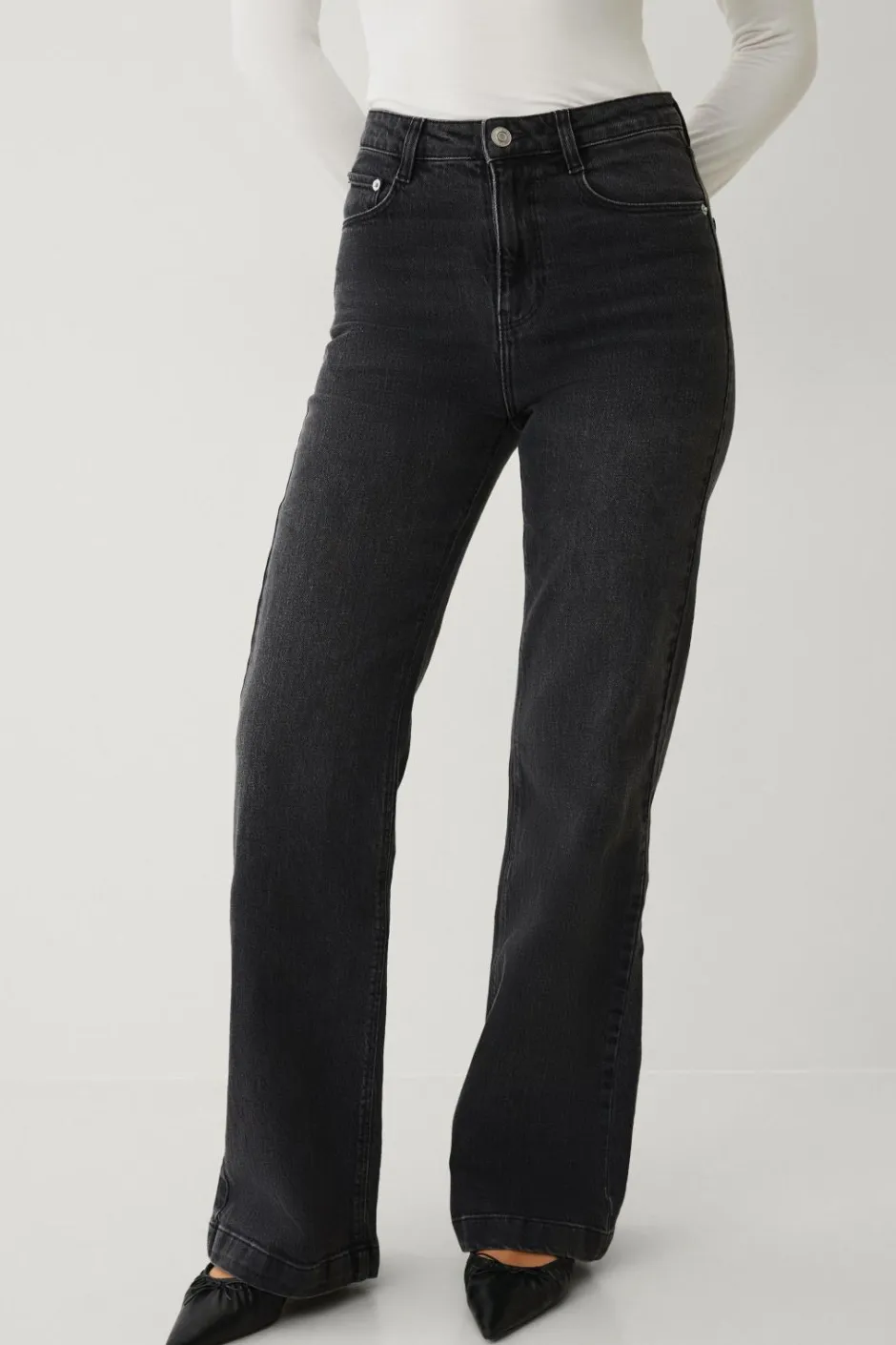 Online Collection Med svaj jeans Med svaj med høj talje Dame Jeans