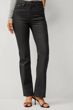 Best Collection Med svaj jeans med coated overflade Dame Jeans