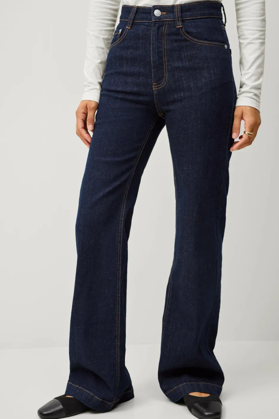 Best Collection Med svaj jeans Med svaj med høj talje Dame Jeans