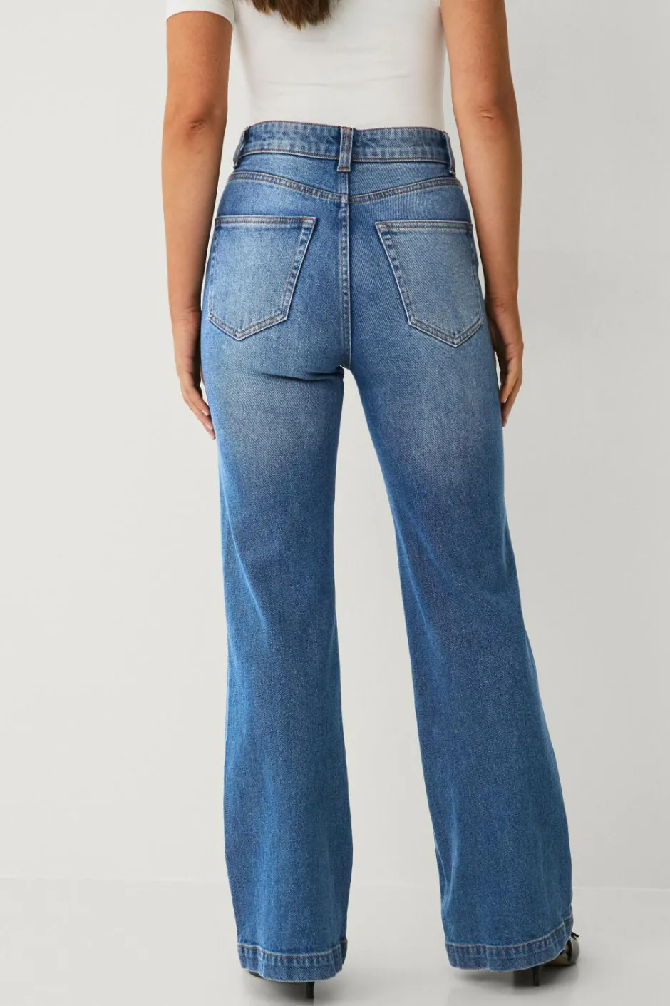 Best Collection Med svaj jeans Med svaj med høj talje Dame Jeans