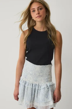 Hot Collection Mini nederdel med flæser Børn Nederdele