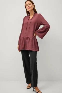 New Collection Mønstervævet tunika Dame Tunikaer|Skjorter & Bluser