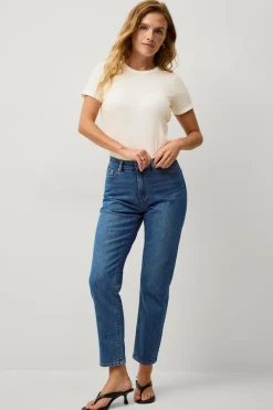 Outlet Collection Morjeans med høj talje Dame Jeans