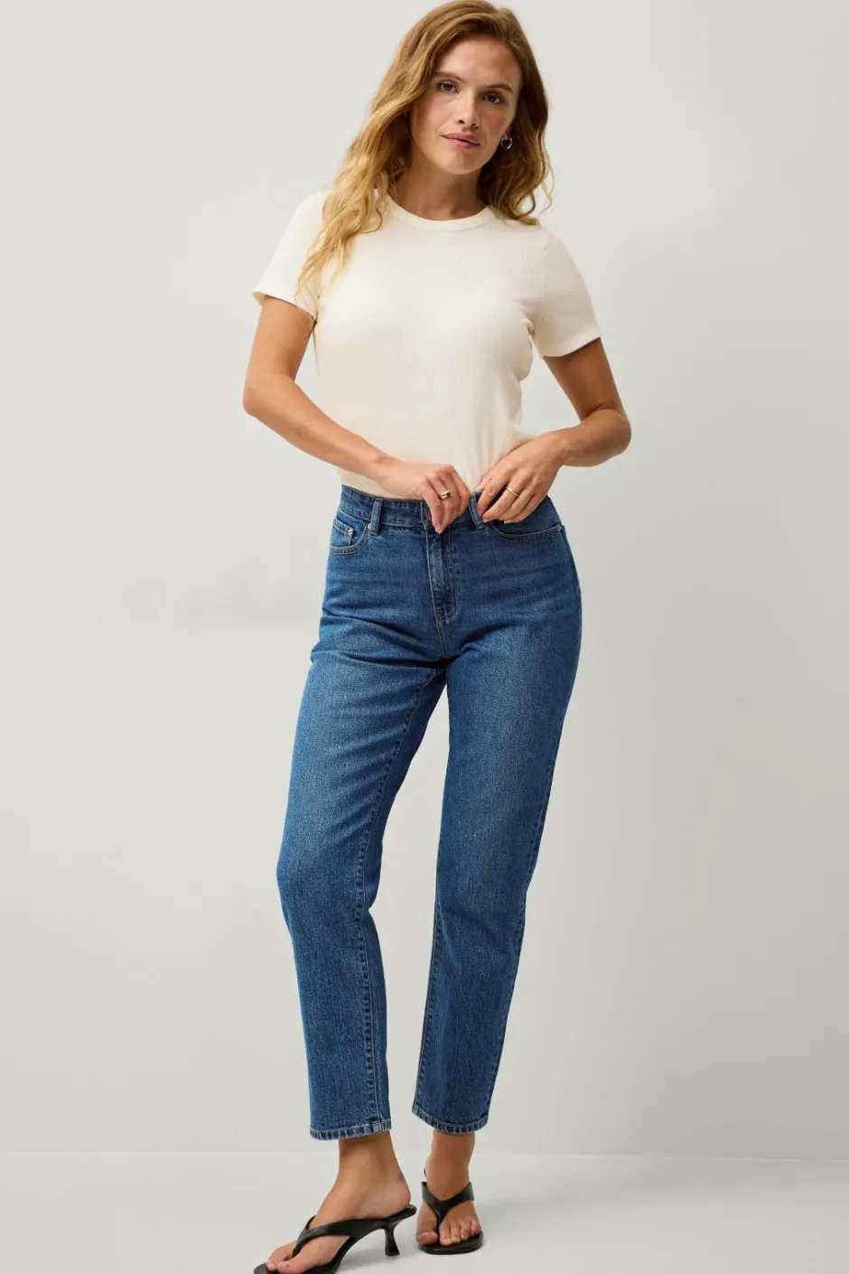 Outlet Collection Morjeans med høj talje Dame Jeans