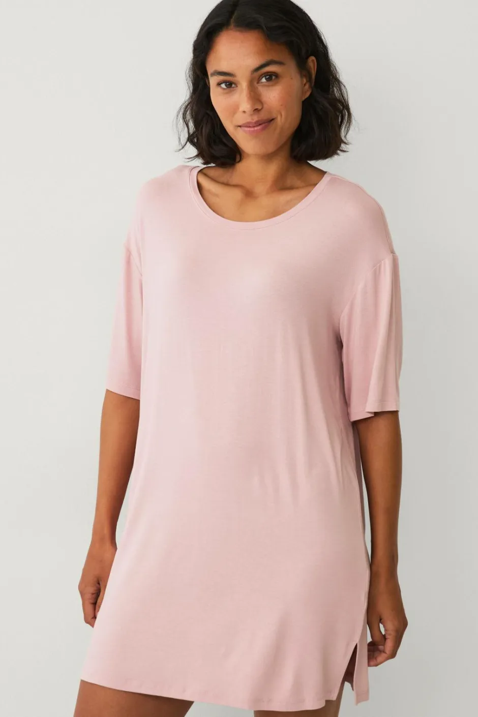 Hot Collection Natkjole med stort T Dame Nattøj