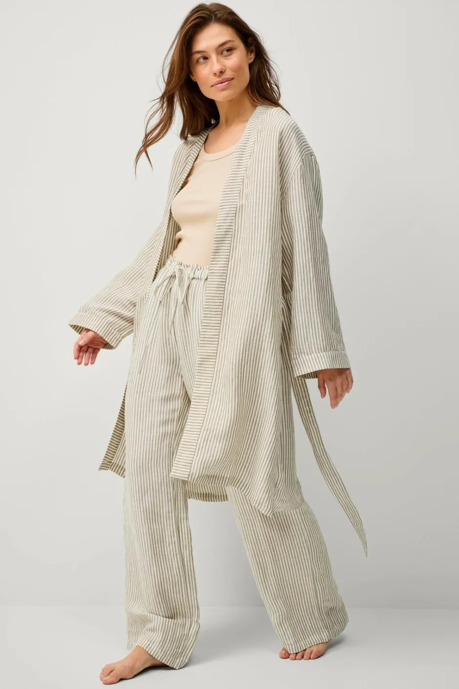 Ellos Collection Natbukser i hørblanding^Dame Loungewear & Homewear