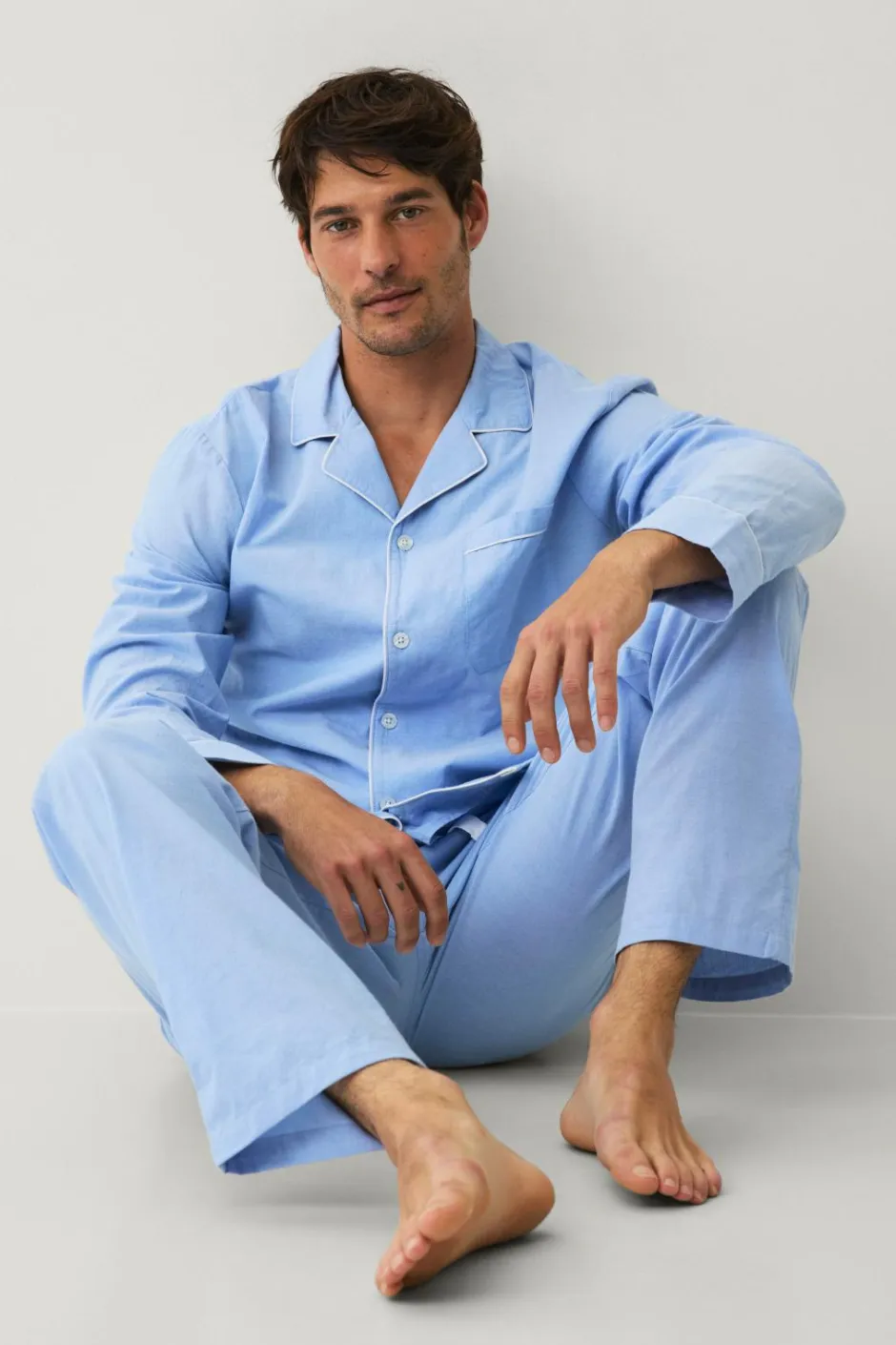 Outlet Collection Pyjamassæt i bomuldsbatist 2 dele Nattøj & Homewear