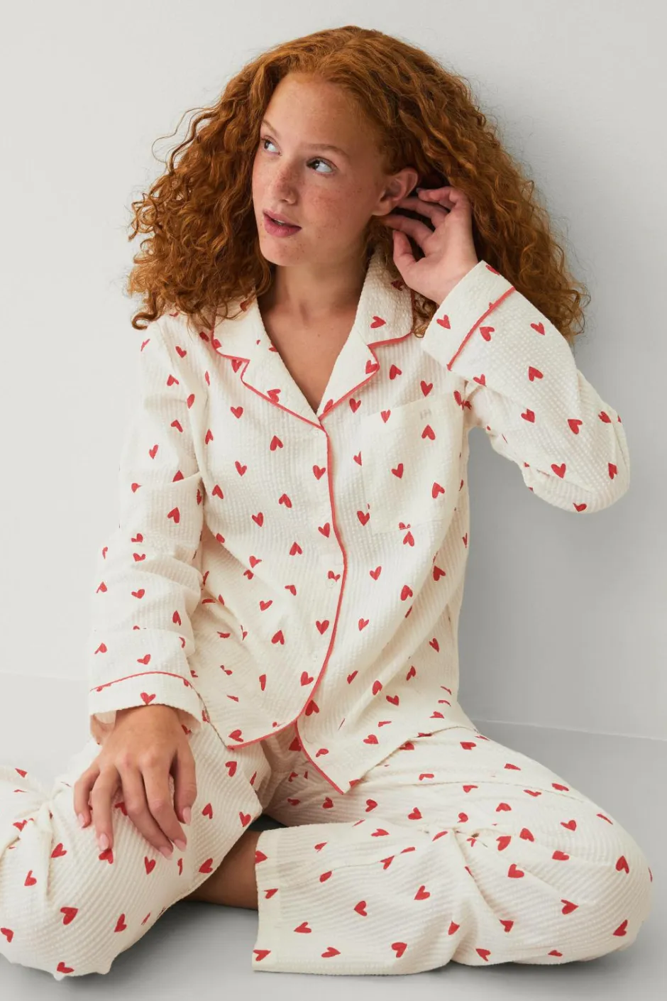 New Collection Pyjamassæt i seersucker Børn Nattøj & Homewear