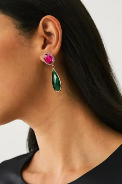 Hot Collection Ørestikker med dråbeformete sten Dame Smykker