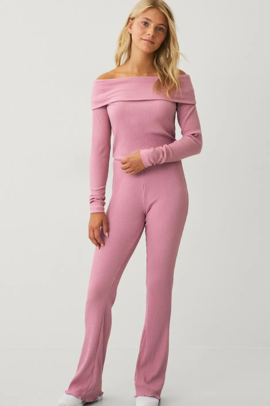 Hot Collection Ribbede leggings Børn Bukser & Leggings