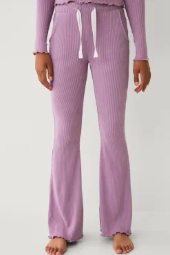 Online Collection Ribbede afslappede bukser Børn Nattøj & Homewear|Bukser & Leggings