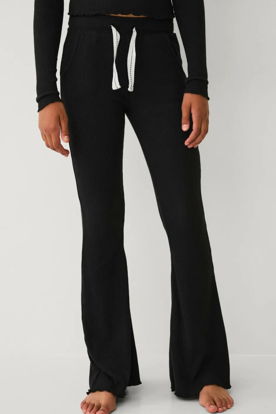 Ellos Collection Ribbede afslappede bukser^Børn Nattøj & Homewear|Bukser & Leggings