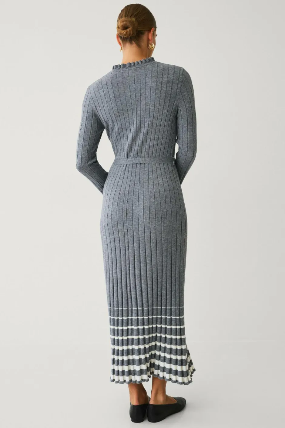 Ellos Collection Ribbet maxi kjole^Dame Kjoler