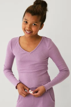Clearance Collection Ribbet lounge-top Børn Toppe & T-Shirts