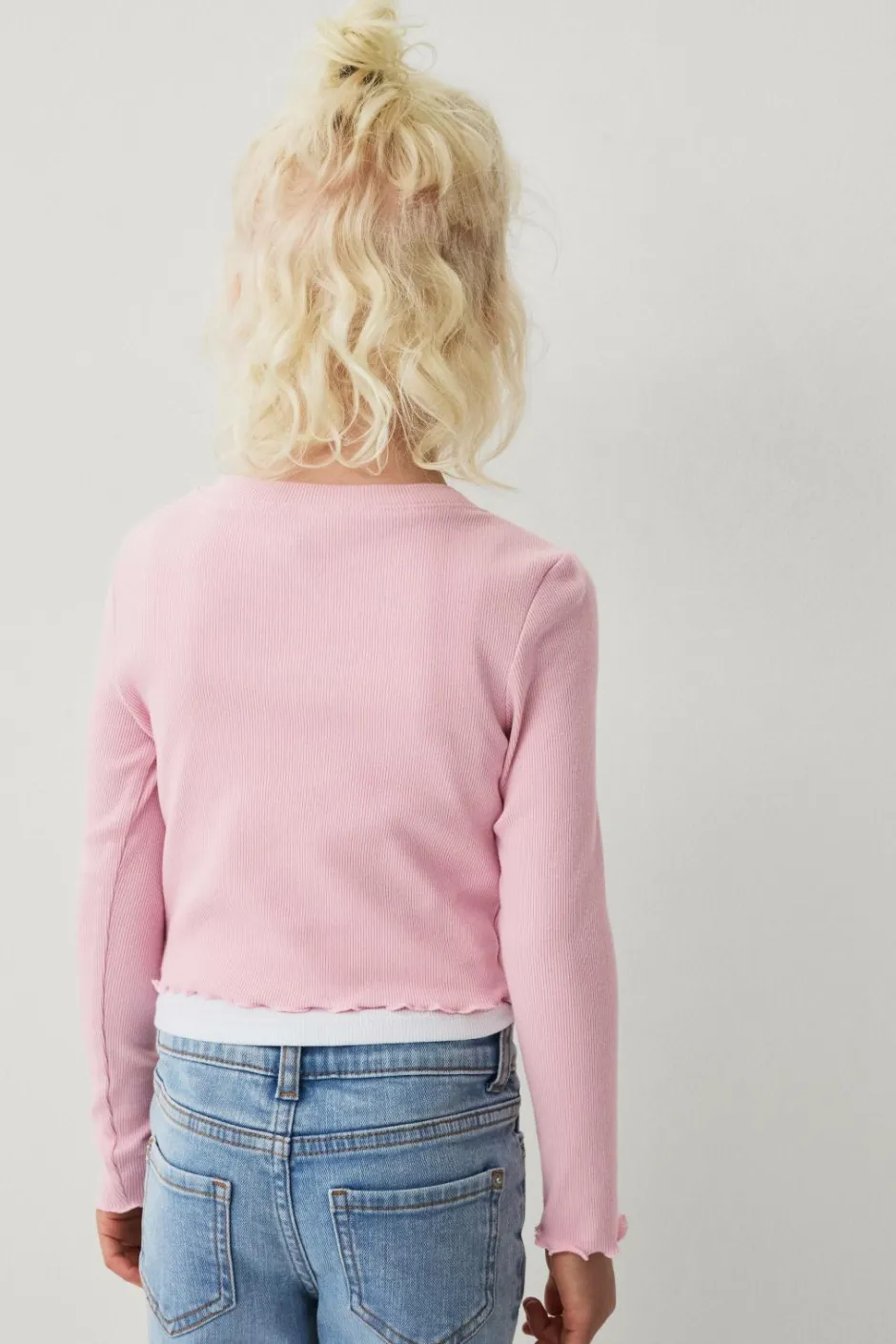 Ellos Collection Ribbet cardigan^Børn Trøjer & Cardigans