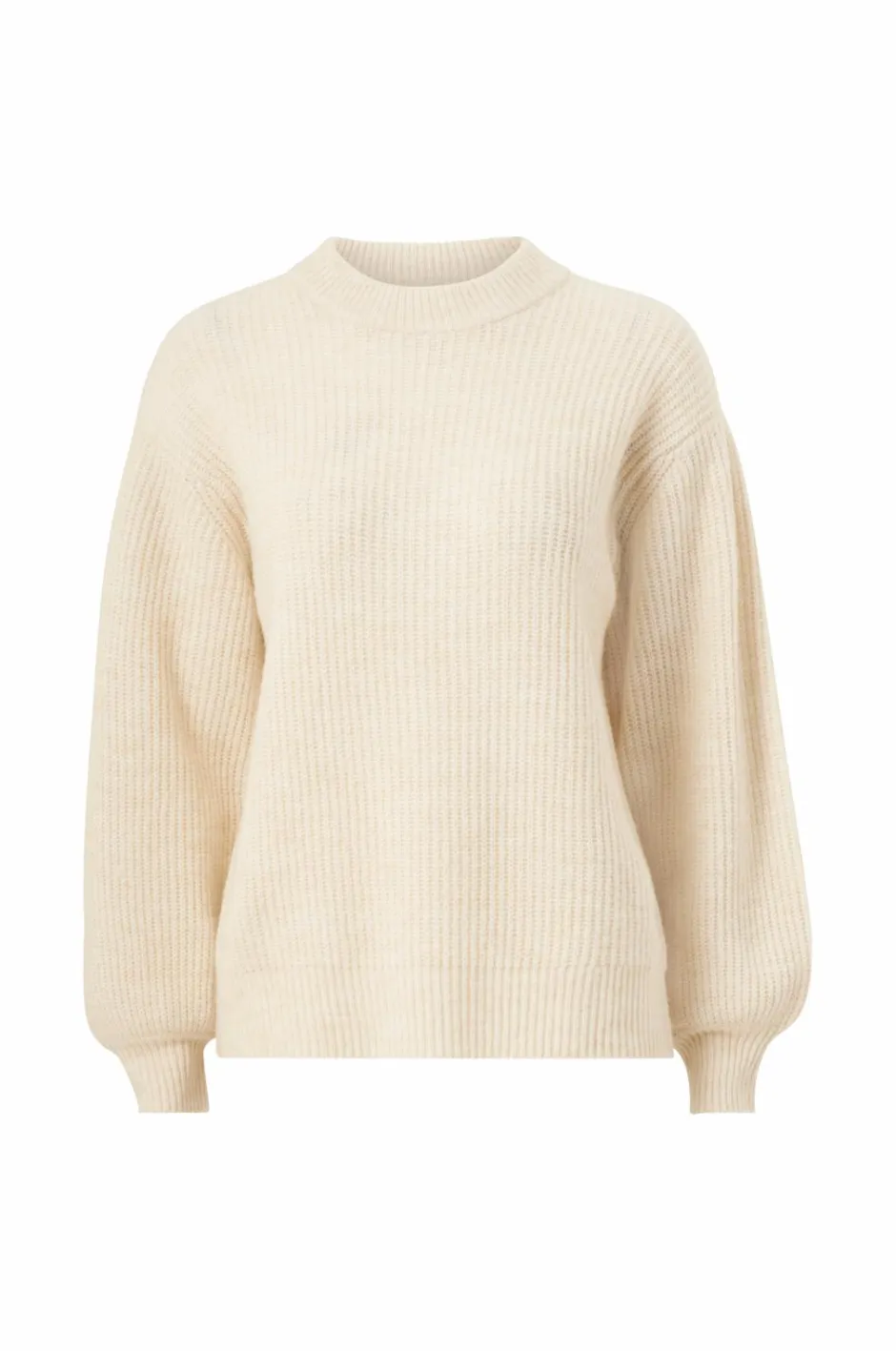 Ellos Collection Ribbet trøje med rund hals^Dame Basistøj|Trøjer & Cardigans