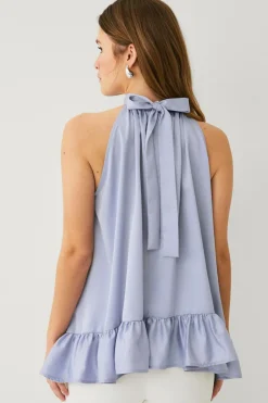 New Collection Ærmeløs bluse med dikkedarer Dame Skjorter & Bluser