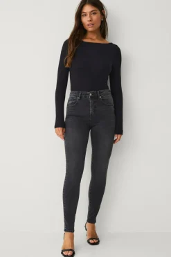 Hot Collection Skinny stretchjeans med høj talje Dame Jeans