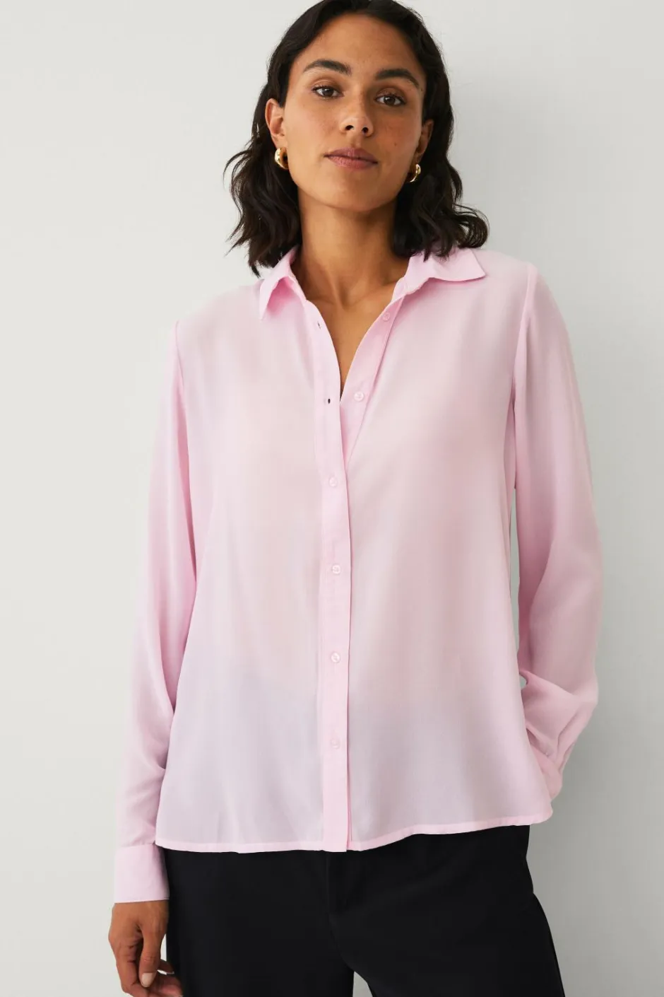 Ellos Collection Skjorte i crepe^Dame Skjorter & Bluser