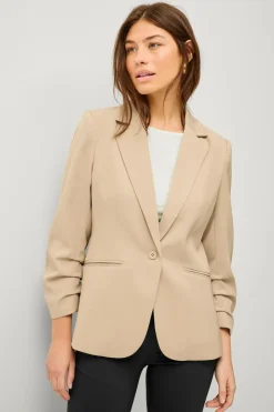 Discount Collection Smal pasform habitjakke med krøllede ærmer Dame Blazere & Veste