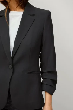 Ellos Collection Smal pasform habitjakke med krøllede ærmer^Dame Blazere & Veste