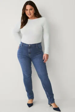 Ellos Collection Smalle stretchjeans med høj talje^Dame Jeans