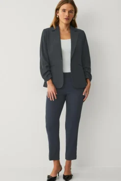 Clearance Collection Smal pasform habitjakke med krøllede ærmer Dame Blazere & Veste