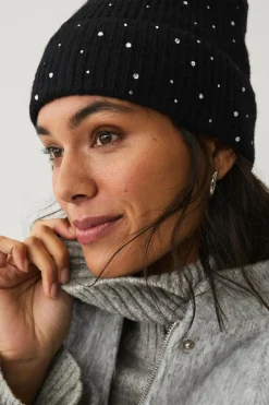 New Collection Strikket hat med rhinstene Dame Huer