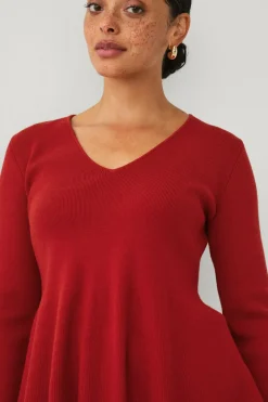 Ellos Collection Strikket Top med v-hals^Dame Toppe & Tank-Toppe