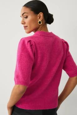 Discount Collection Strikket trøje med pufærmer Dame Trøjer & Cardigans