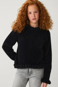 Best Collection Strikket trøje med flæser Børn Trøjer & Cardigans